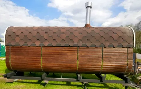 Бани-бочки Woodcraft на участках